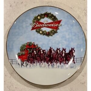 Vintage 2009 Budweiser Christmas Collector Plate